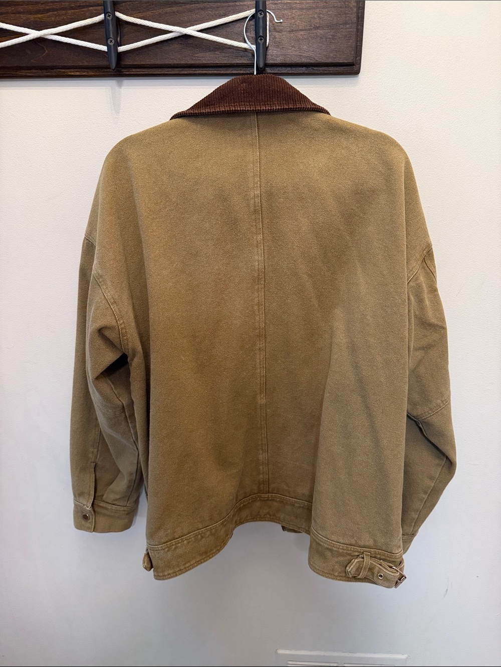 Lioness Green Oversized Cotton Jacket with Contrast Collar - Picture 9 of 9